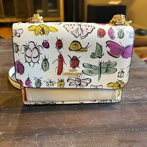 Coach Mini Klare Crossbody With Creature Print in chalk multicolor